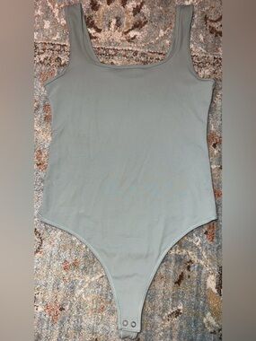Abercrombie & Fitch Sage Green Scoop Neck Tank Bodysuit